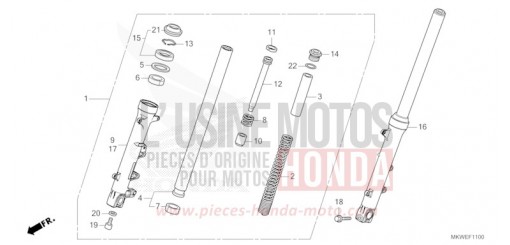 FRONT FORK NC750XAS de 2025